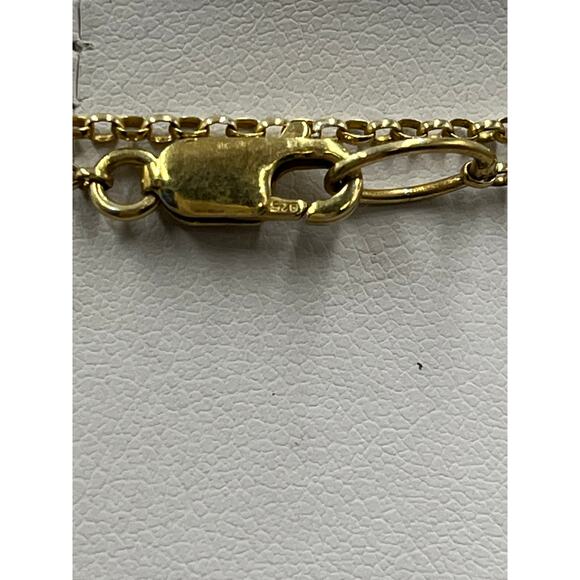 White Baroque Pearl 
Gold Vermeil 925 Silver Chain Artisan Statement Necklace - Picture 10 of 10